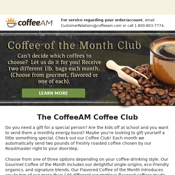 Featured - The Coffee Club!