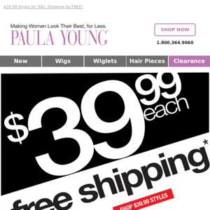 For Paul a Young: $39.99 Styles + FREE Shipping!