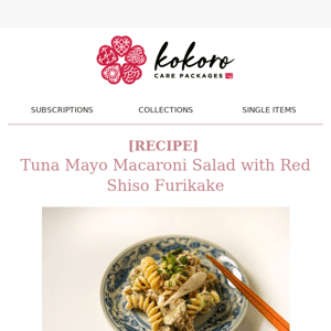 🍚 [RECIPE] Tuna Mayo Macaroni Salad with Red Shiso Furikake