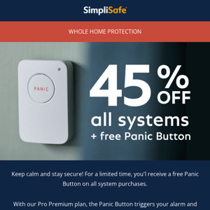 Boost your security | 45% off Systems!  🔓