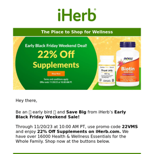 🍂 22% Off Supplements, Over 16000 Health & Wellness Essentials for the Whole Family 🍂