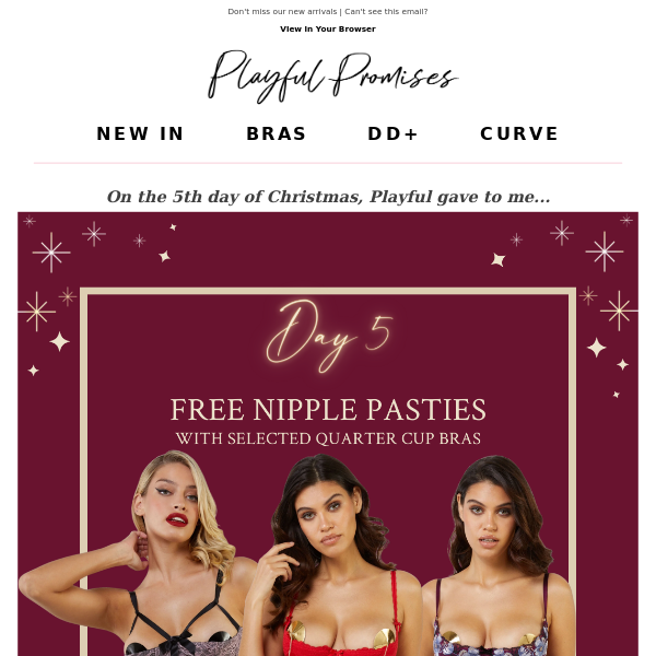 Day 5: Get a FREE Pair of Pasties! - Playful Promises Lingerie