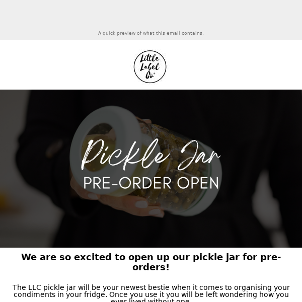 Pickle Jar Pre-Order 🥒