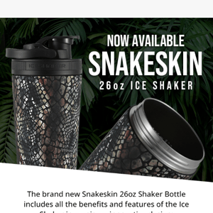 🐍 Unleash Your Wild Side: NEW Snakeskin Shaker Bottle Inside!