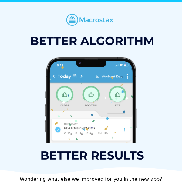 Better algorithm, better results 💪