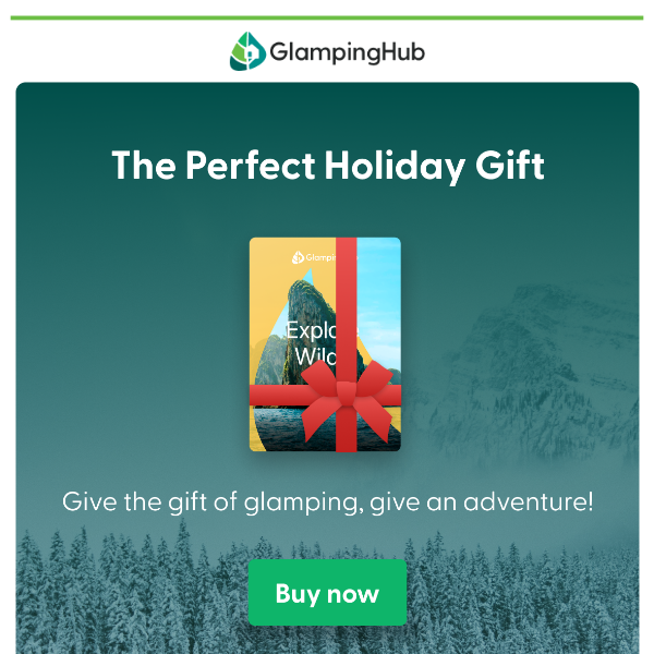 😍 Glamping Hub, give the gift of glamping, give an adventure! 