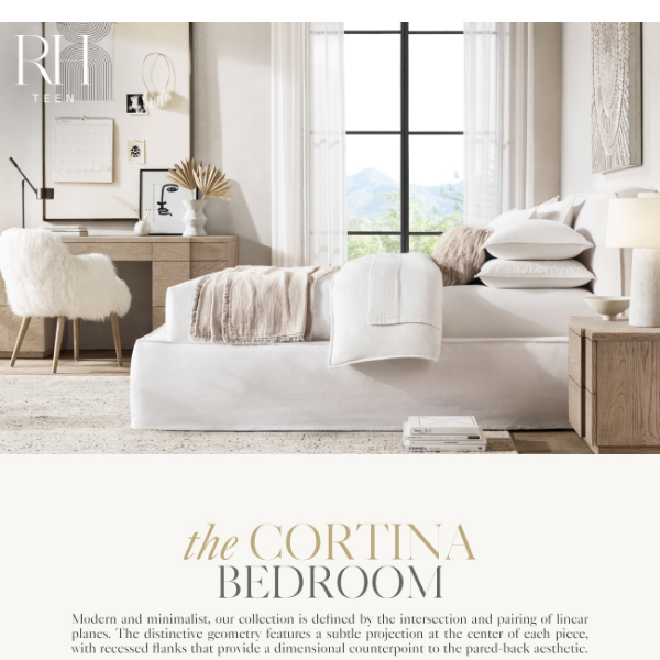 Modern & Minimalist. The Cortina Bedroom Collection.