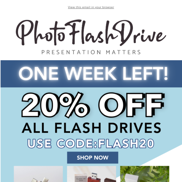 All Flash Drives 20% Off! Ends Soon ⏳