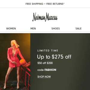 Final hours! $50-$275 off new designer looks you love