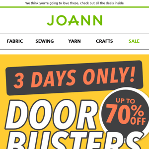 NEW! Doorbusters up to 70% off + grab 50% off fall pumpkins!​