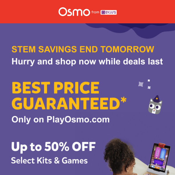 🤩 SAVE 50% STEM savings end tomorrow!