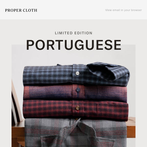 Limited Edition: New Portuguese Plaid Flannel Shirts