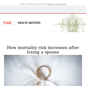 Losing a spouse makes men 70% more likely to die within a year