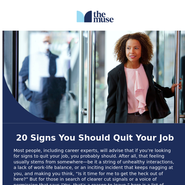 20 signs you should quit your job