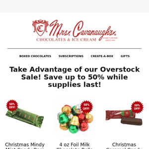 50% Off Our Overstock Items! Hurry While Supplies Last.