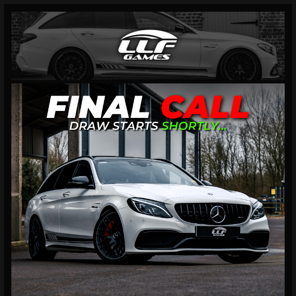 ⏰ LLF Games, Mega Odds on Tonight's 503bhp C63s AMG or £23.5K - Win for Just 69p at 10pm