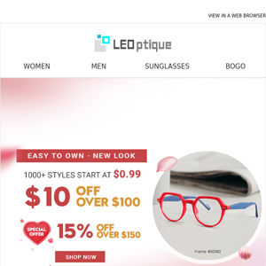 New Eyewear Style Alert! $10 Off Over $100! ✨ Fashion &amp; Affordable eyeglasses!