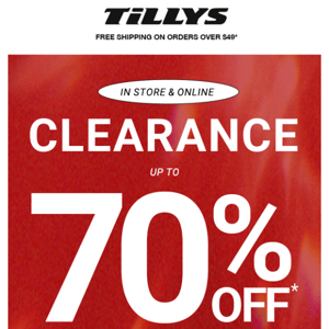 Up to 70% Off  Clearance Sale