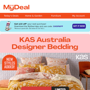 NEW Styles Added: KAS Designer Bedding