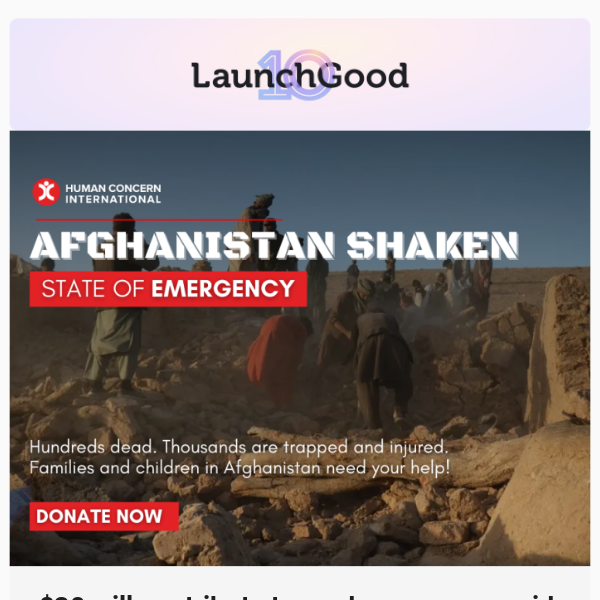 Urgent earthquake relief for Afghanistan 🇦🇫