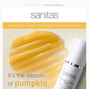 Last chance for a FREE Pumpkin Enzyme Mask!