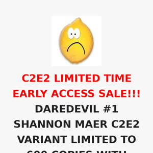 SALE ENDS IN 1 HOUR - C2E2 VARIANTS EARLY ACCESS - DAREDEVIL MAER & PREDATOR RAHZZAH