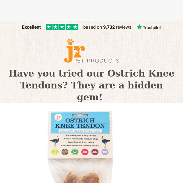 Our Hidden Gem - Ostrich Knee Tendons