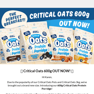 New Critical Oats Protein Porridge OUT NOW!