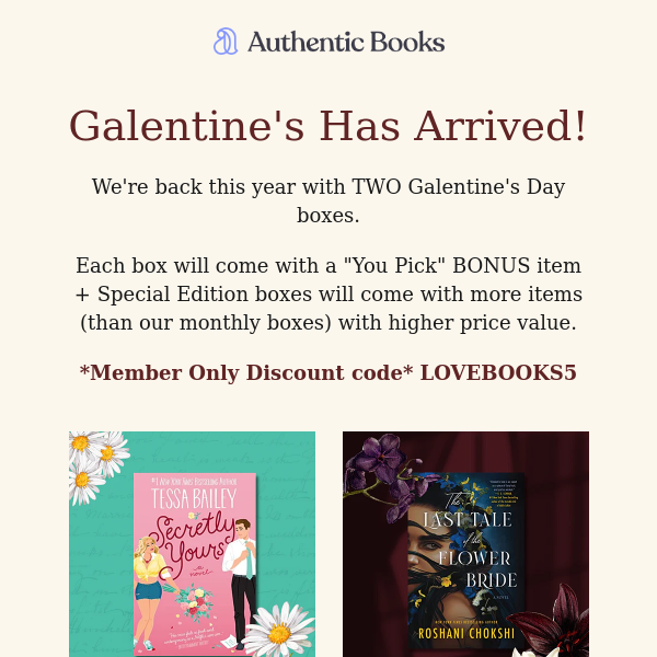 💕Authentic Books Here! Galentine's Boxes are LIVE