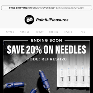 Still Time to Save 20% on Needles!