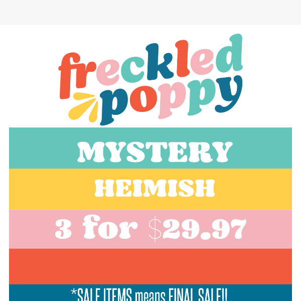 MYSTERY EPIC HEIMISH TOPS!! 3 for $30 ! INSANE!! - Freckled Poppy