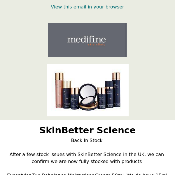 SkinBetter Science Back in Stock