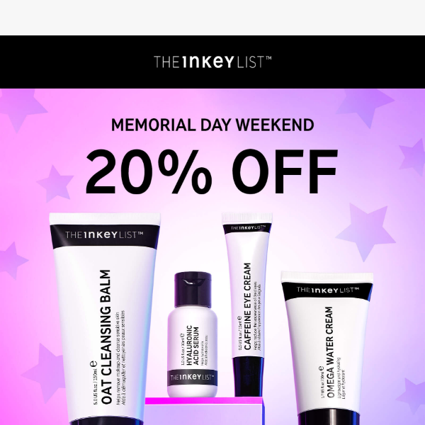 Celebrate Memorial Day with 20% off