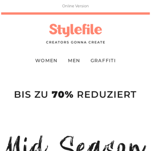 Mid Season Sale: Bis zu 70% sichern