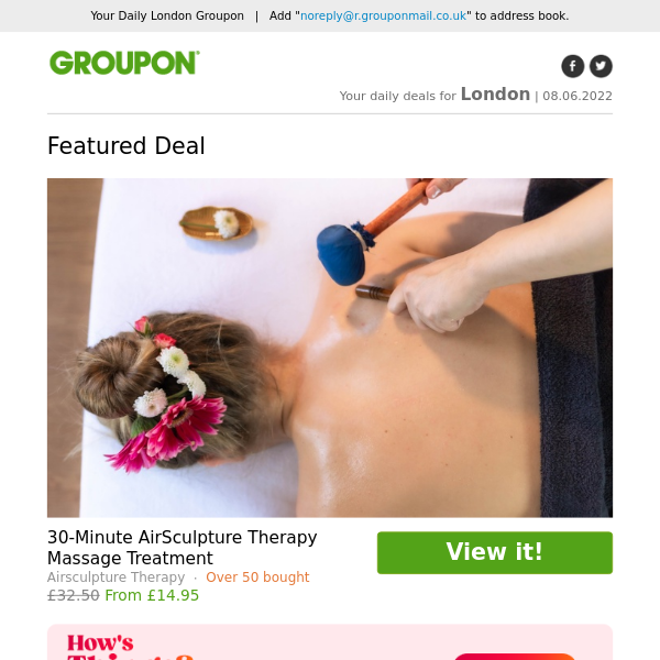 30-Minute AirSculpture Therapy Massage Treatment