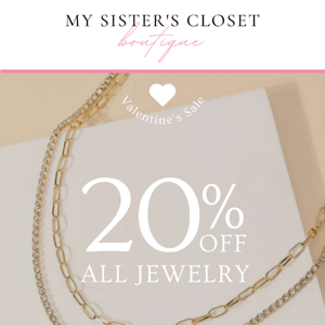 20% Off all jewelry!