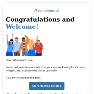 Welcome to CatholicMatch.com!