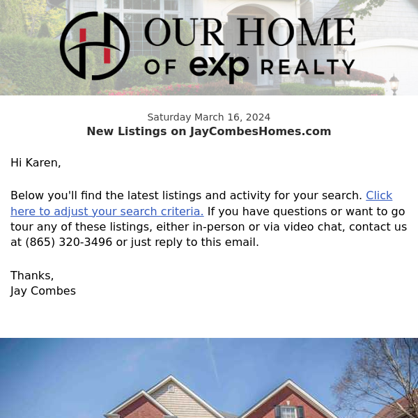 New Property Listings on JayCombesHomes.com