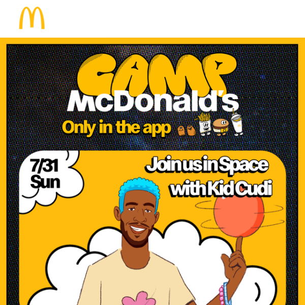 5,4,3,2,1 🚀Kid Cudi's at Camp McDonald's