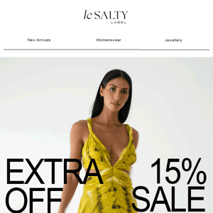 FLASH SALE: Extra 15% Off