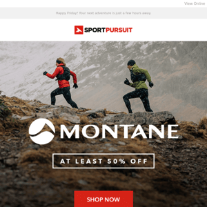 Montane - New Range - At Least 50% Off + More