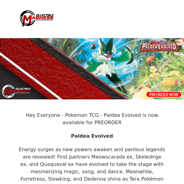 PREORDER - Pokemon TCG Paldea Evolved