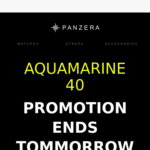 AQUAMARINE 40 Promotion Ends Tomorrow