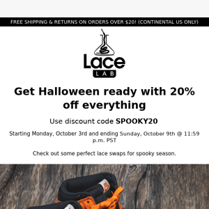 🎃 20% OFF Last Chance Lace Lab Pre-Halloween Sale 👻