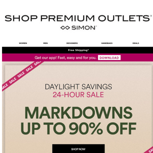 Fashion Brands Up To 90% Off 24/7 - Shop Premium Outlets