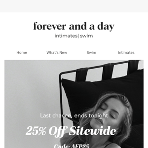 Final Chance: 25% Off Sitewide