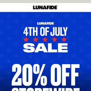 4TH OF JULY SALE - 20% OFF STOREWIDE! 🤑