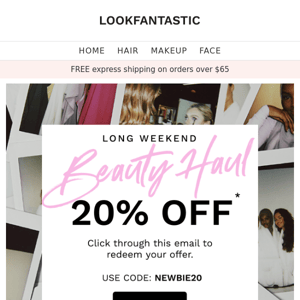 Long Weekend✨ 20% Off Top Brands