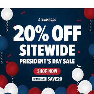 🇺🇸 President's Day Sale: EXTRA 20% OFF!