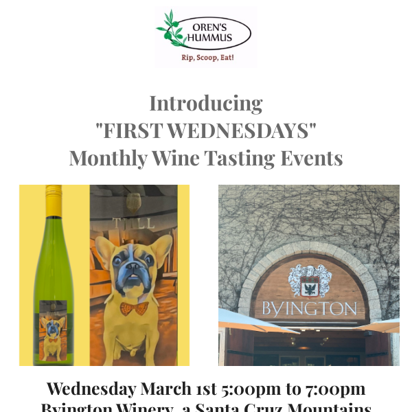 🍷NEW Monthly Wine Tastings start March 1st🍷